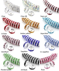 100pcs x 10mm Top Quality Rondelle Spacer beads Silver Plated Copper beads (You Pick Color) #CF1